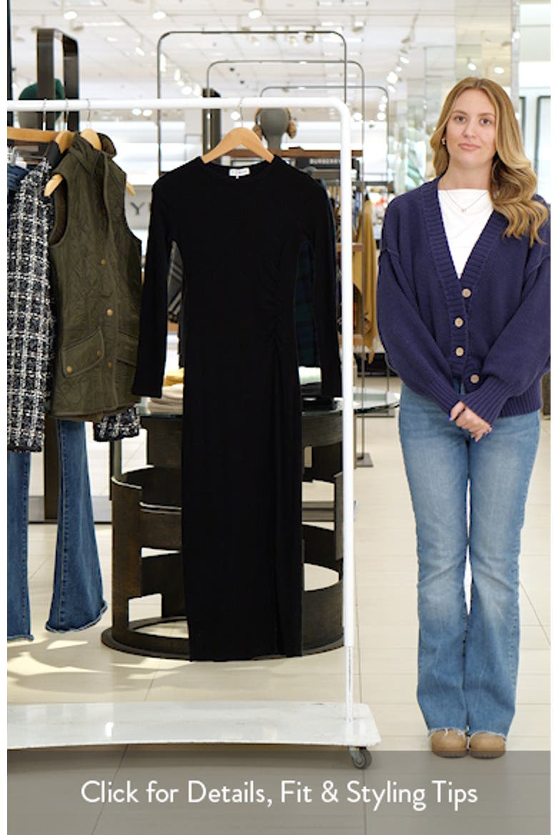 Long Sleeve Knit Midi Dress video
