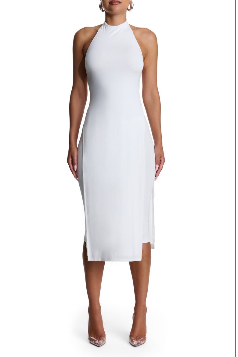 Longline Halter Tunic, Main, color, WHITE