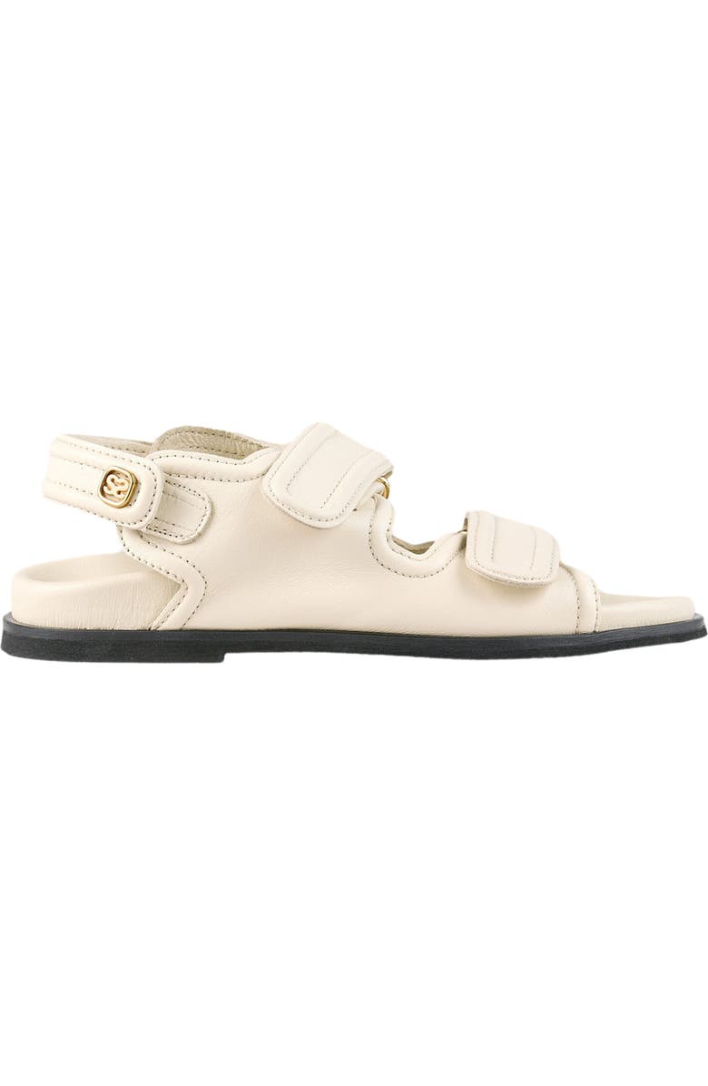 SANDRO Plain leather lambskin sandals, Main, color,