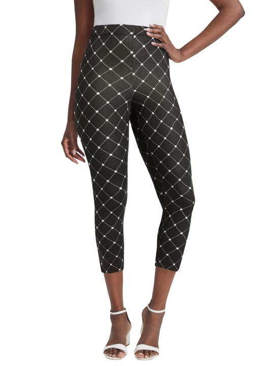 Jessica London Everyday Stretch Cotton Capri Legging In Multi