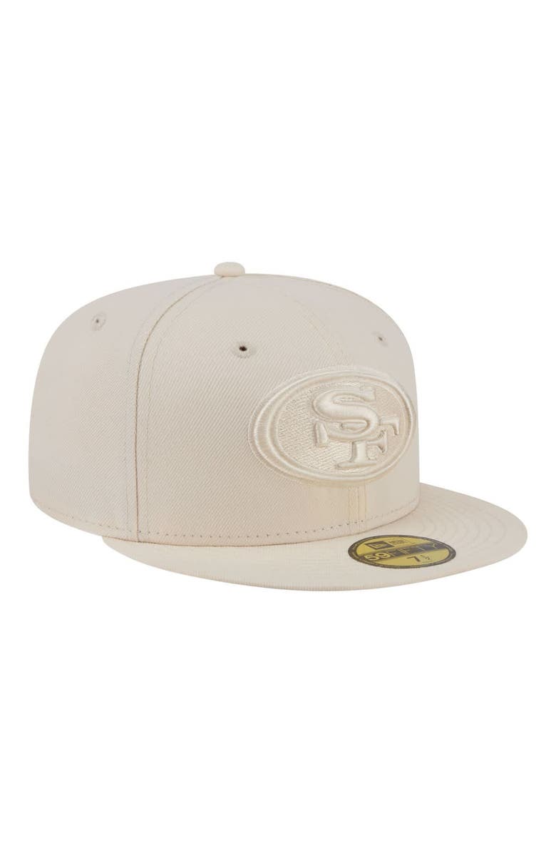 New Era Men's New Era Cream San Francisco 49ers Color Pack 59FIFTY Fitted Hat, Alternate, color, Cream