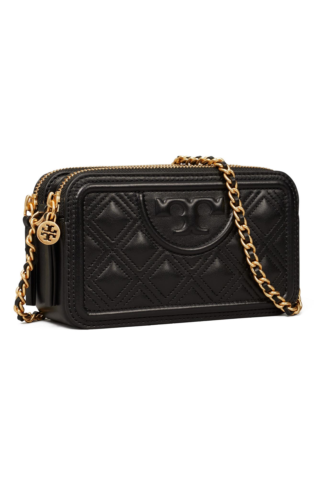 Tory Burch Fleming Double Zip Mini Bag, Alternate, color, 