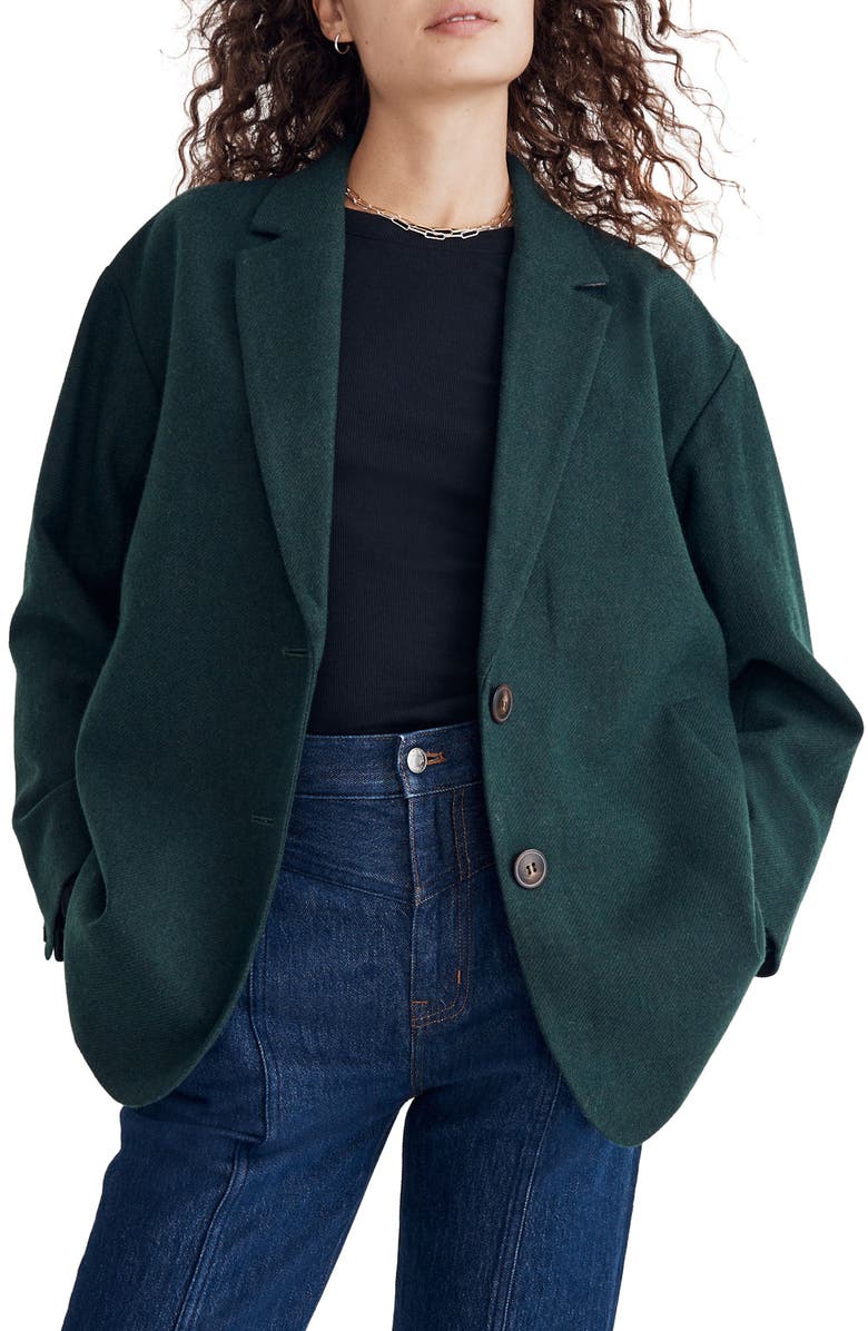 Madewell Brushed Oversize Dorset Blazer, Main, color,