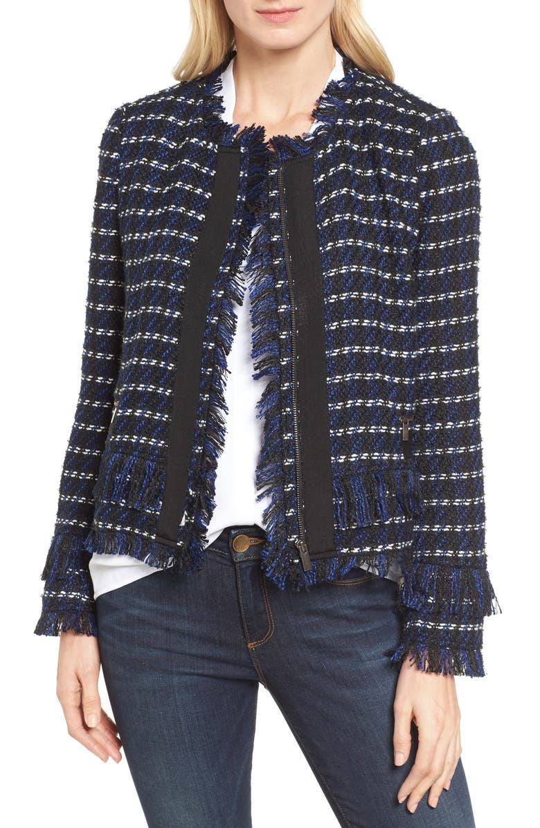 Halogen<sup>®</sup> RAW EDGE TWEED JACKET, Main, color,