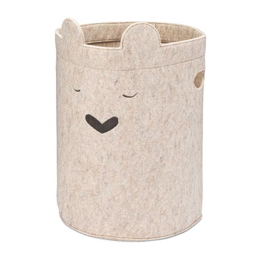 Parker Baby Co. Bear Felt Laundry Hamper in Oatmeal 
