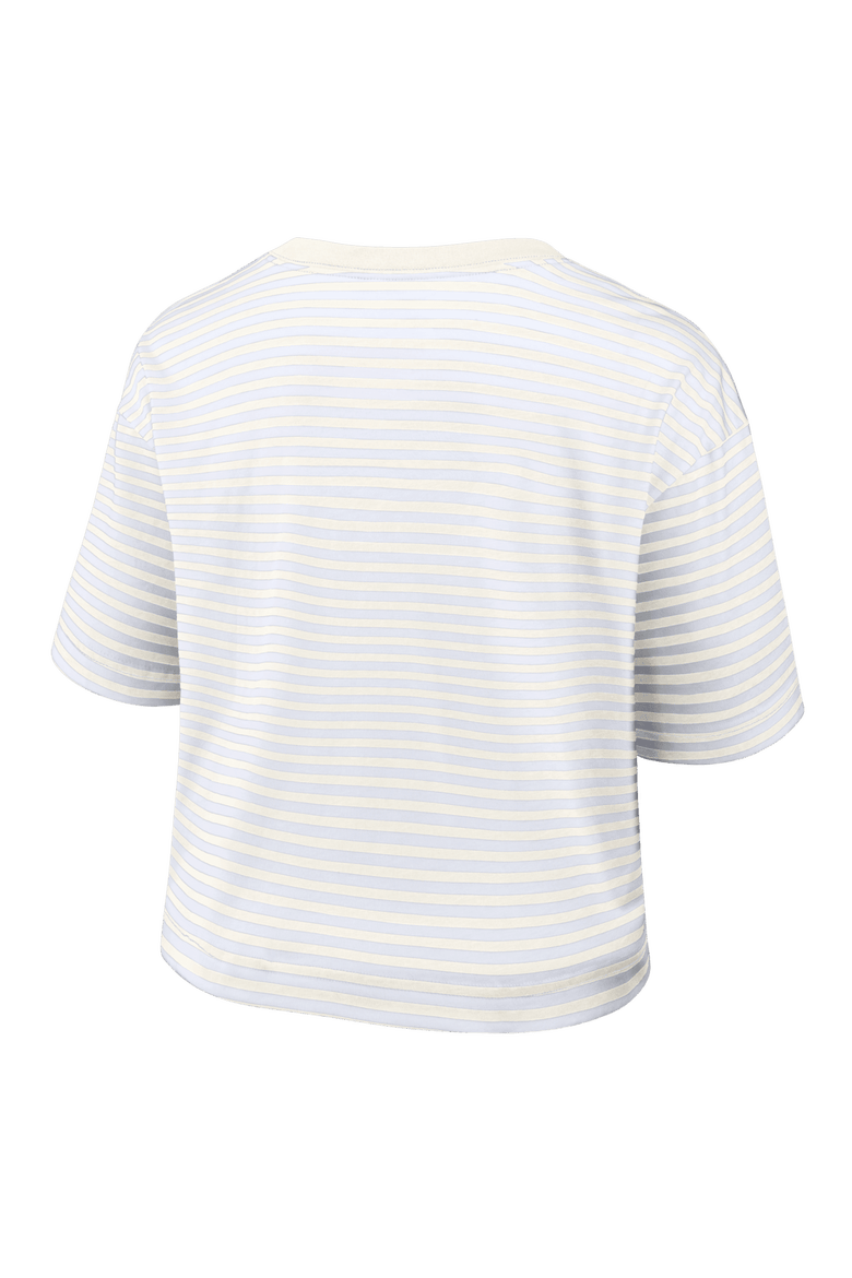 Women's Nike Yellow/Cream Philadelphia Eagles Striped Cropped T-Shirt, Alternate, color, Yellow
