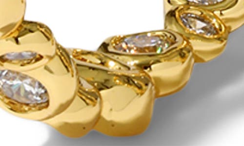Alexis Bittar Asterales Cubic Zirconia Large Oval Hoop Earrings In 14k Gold Plated In Gold