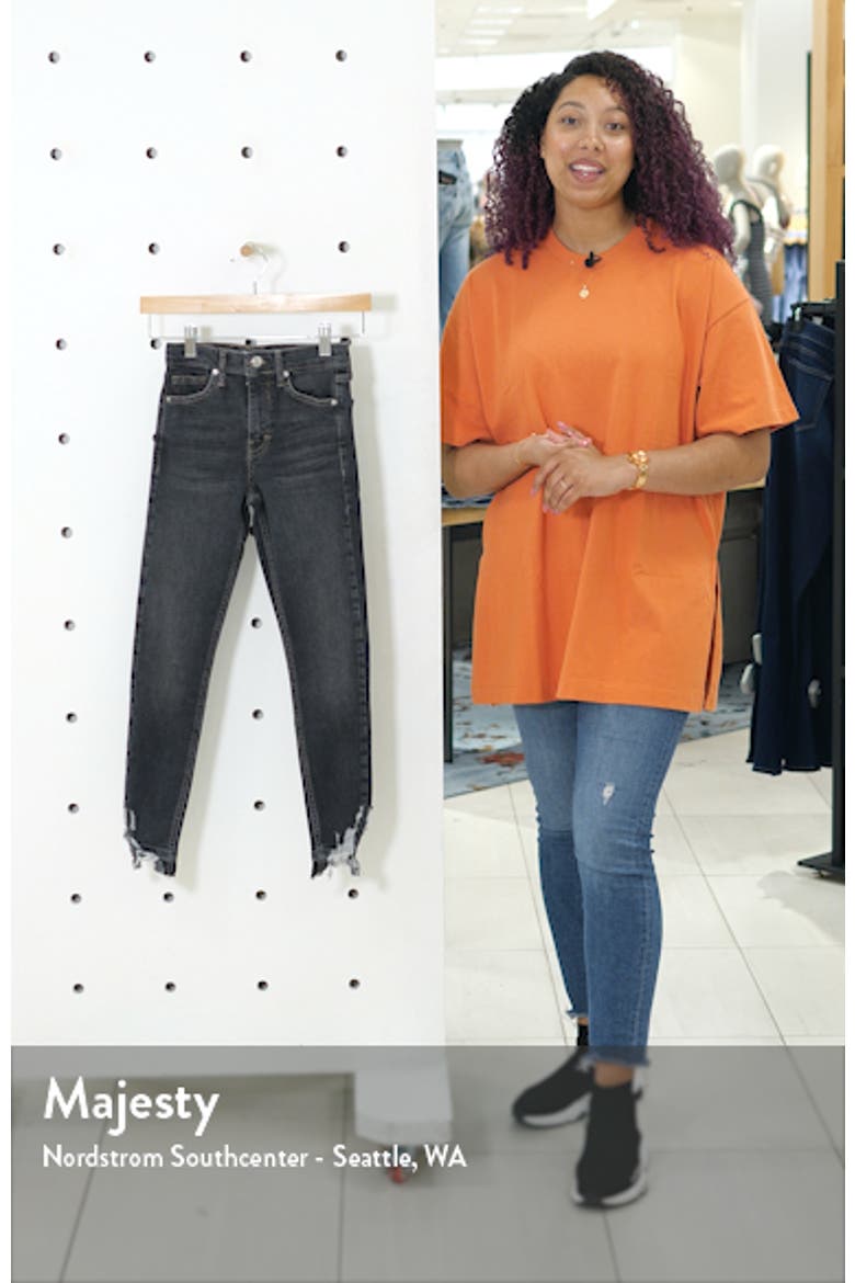 Jamie High Waist Ripped Hem Skinny Jeans video
