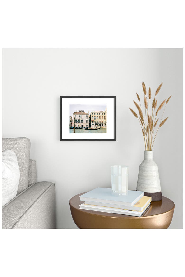 Gondola in the Canals of Venice Framed Art Prin, Alternate, color, BLACK TONES