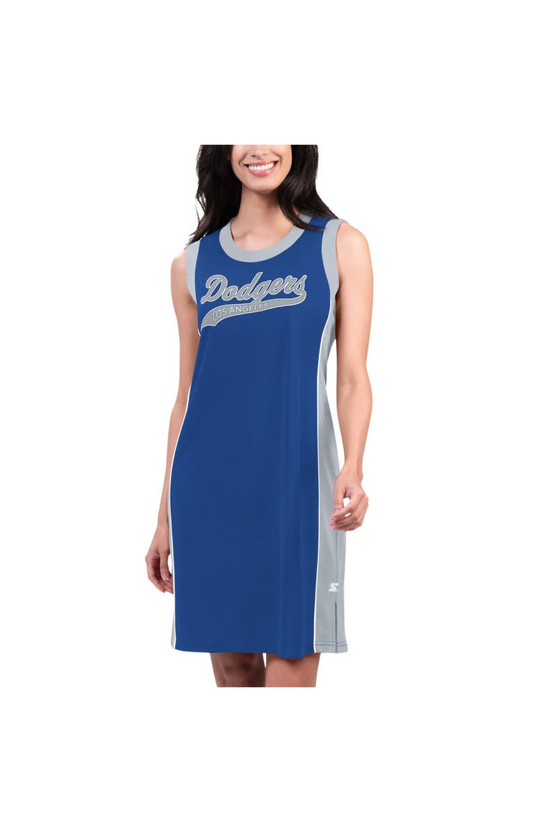 STARTER Women's Starter Royal Los Angeles Dodgers Slam Dunk Tank Sneaker Dress, Main, color, 