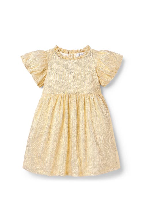 Janie And Jack Baby Floral Border Dress In Yellow