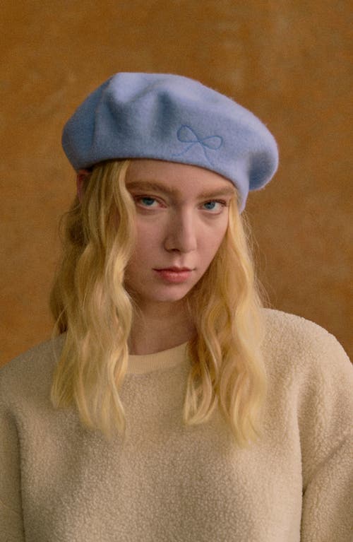 Lost Pattern Bon Chic Wool Blend Beret In Blue