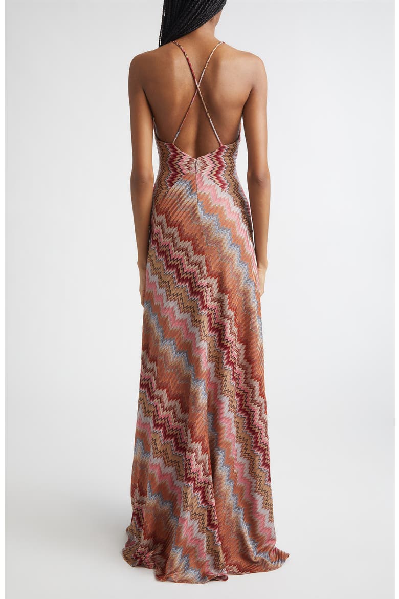 Snakeskin Zigzag Raschel Knit Dress, Alternate, color, MULTI GRN CML WHT PNK