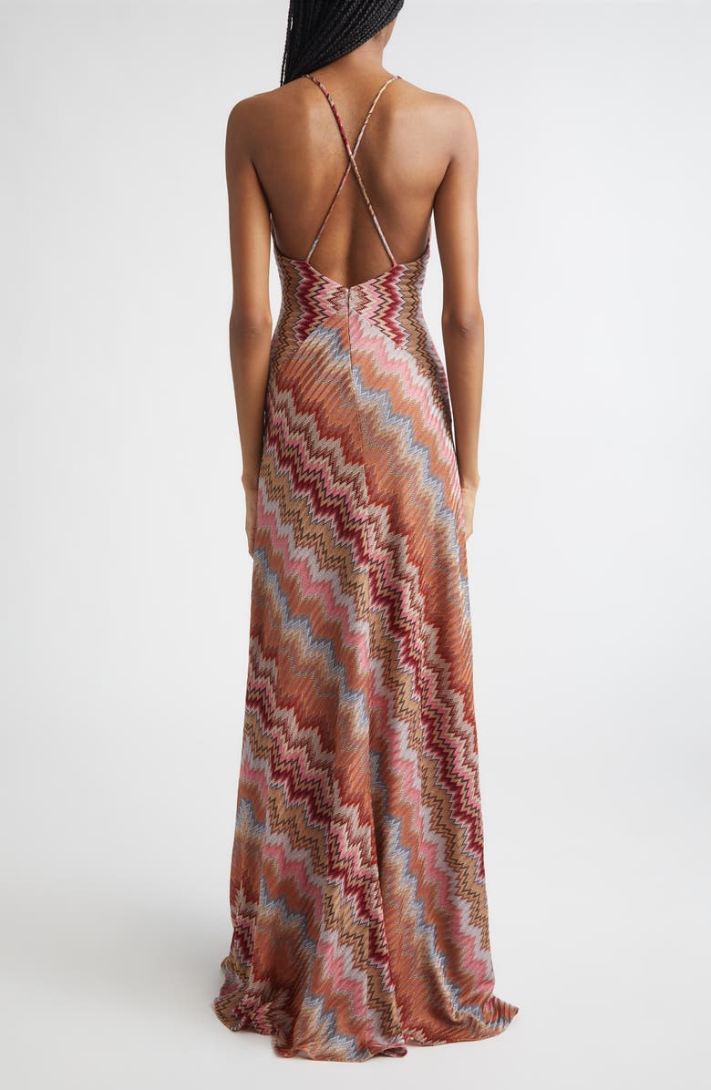 Missoni Snakeskin Zigzag Raschel Knit Dress, Alternate, color, Multi Grn Cml Wht Pnk