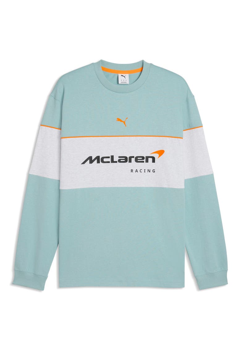 McLaren Long Sleeve Cotton Graphic T-Shirt, Alternate, color, SEAFOAM