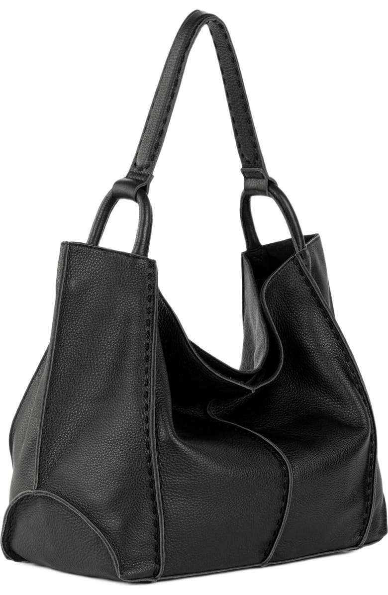 The Sak Los Feliz Large Tote Leather Bag, Alternate, color, Black Pebble
