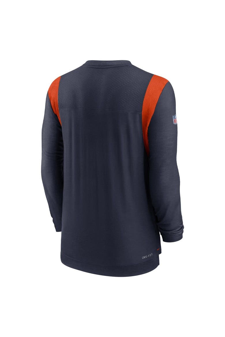 Men's Nike Navy Chicago Bears Sideline Tonal Logo Performance Player Long Sleeve T-Shirt, Alternate, color, Navy