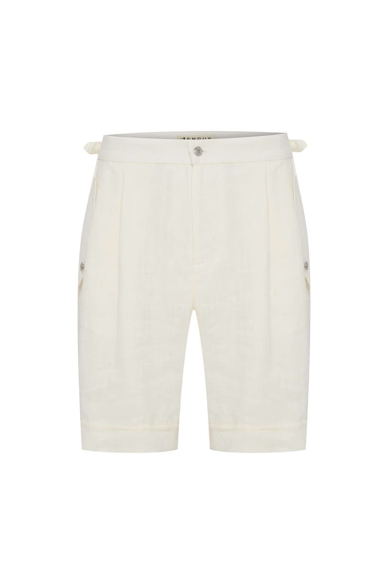 Lucia Denim Linen Shorts, Main, color, White