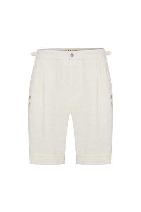 Lucia Denim Linen Shorts - High-Waisted Summer Shorts