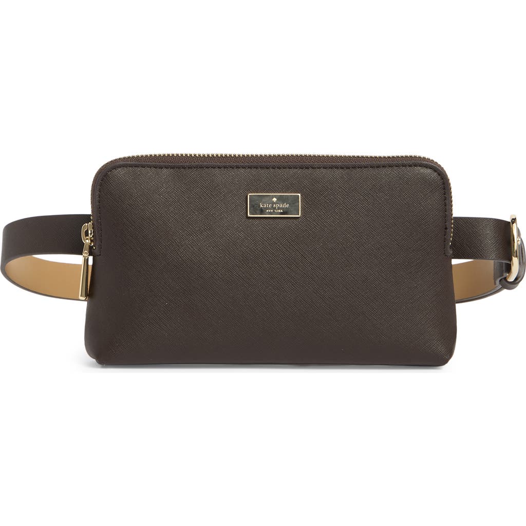Kate Spade New York Saffiano Zip Top Belt Bag In Brown