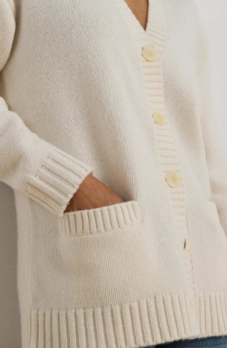 Lauren Ralph Lauren Long Wool Blend Cardigan, Alternate, color, Mascarpone Cream