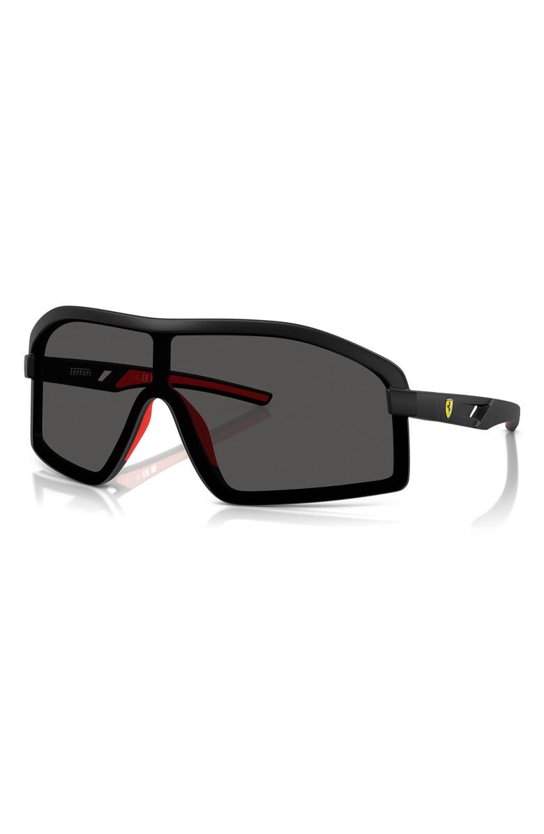Scuderia Ferrari 43mm Shield Sunglasses, Alternate, color, Matte Black