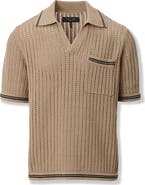 rag & bone Open Stitch Johnny Collar Polo