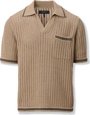 rag & bone Open Stitch Johnny Collar Polo