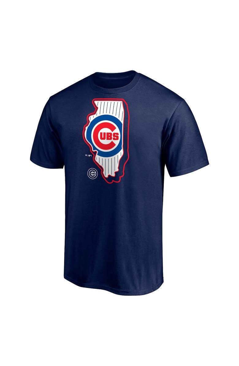 FANATICS Men's Fanatics Branded Navy Chicago Cubs Hometown Paint The Black T-Shirt, Alternate, color, 
