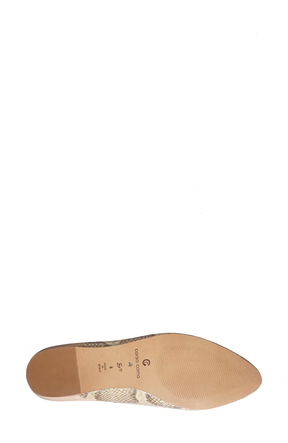 'Morrison' Pointy Toe Flat, Alternate, color, NATURAL VINTAGE SNAKE