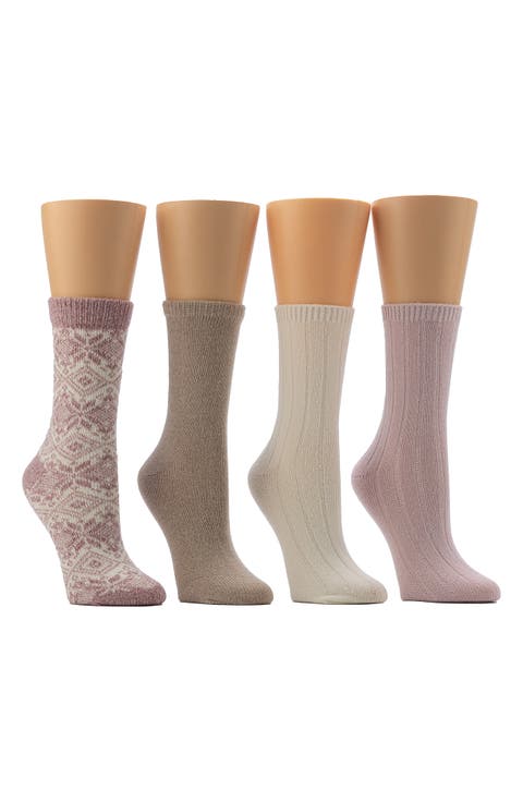 4-Pack Boot Crew Socks