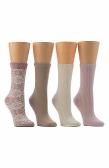 CUDDL DUDS 4-Pack Boot Crew Socks