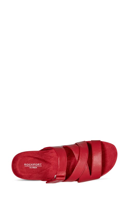 Shop Rockport Qwyn Wedge Sandal In Medium Red