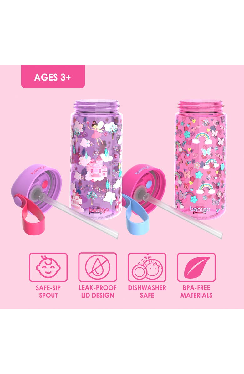 BENTGO Kids' Printed Tritan Water Bottle Set, Alternate, color, 