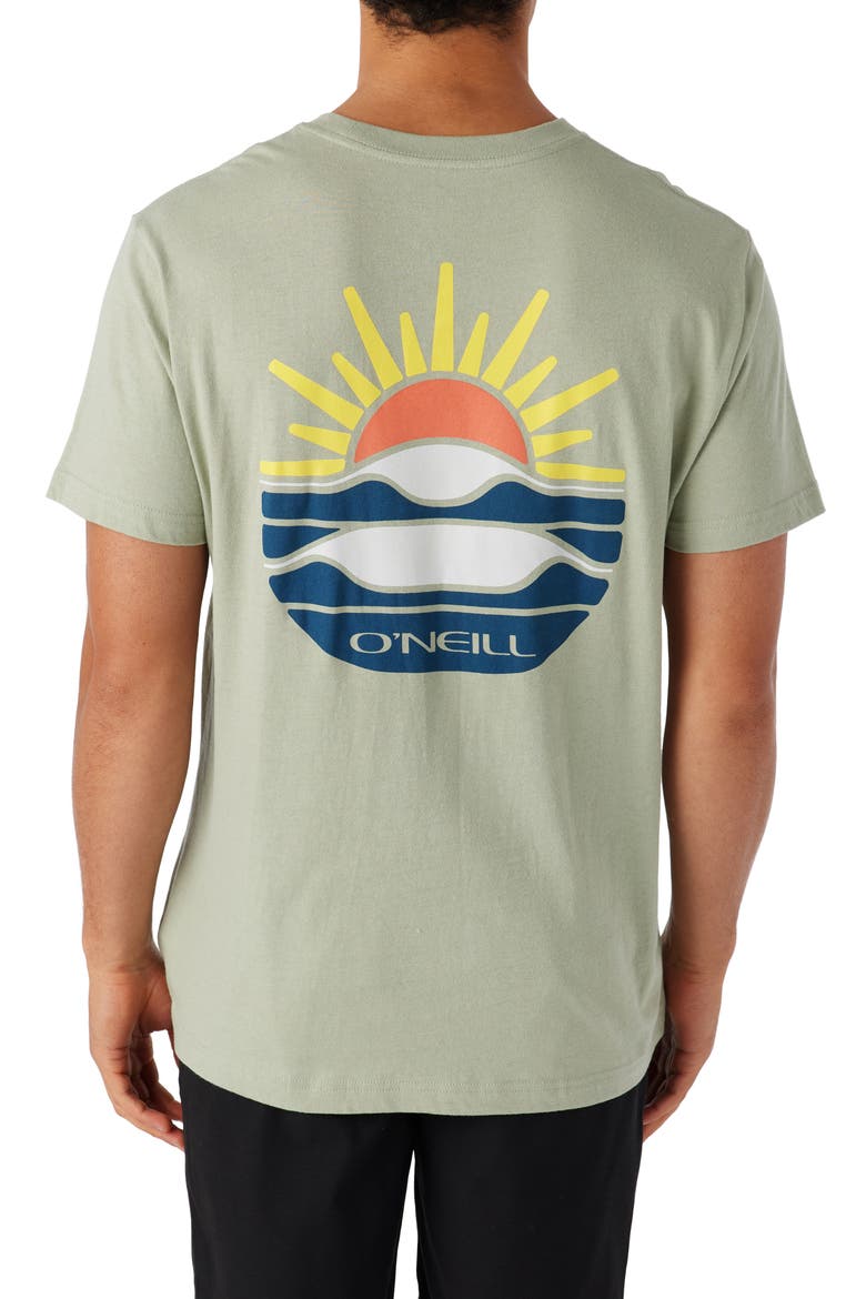 Sun Swell Graphic T-Shirt, Alternate, color, SEAGRASS