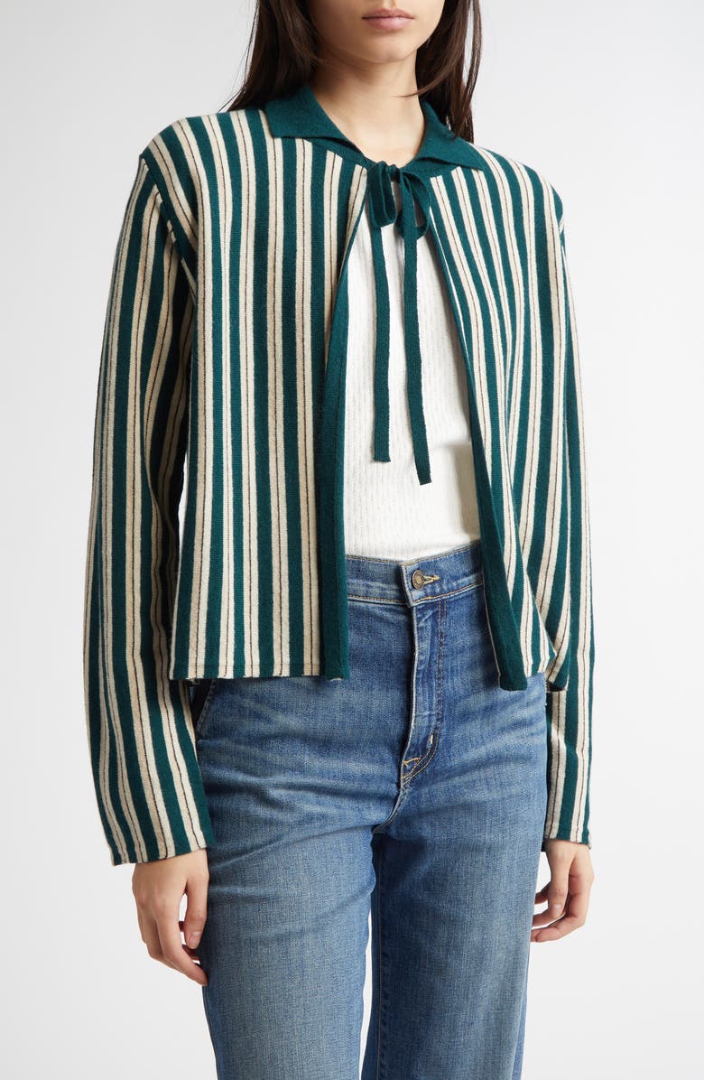 Bode Hogan Stripe Wool & Cashmere Cardigan, Main, color, 