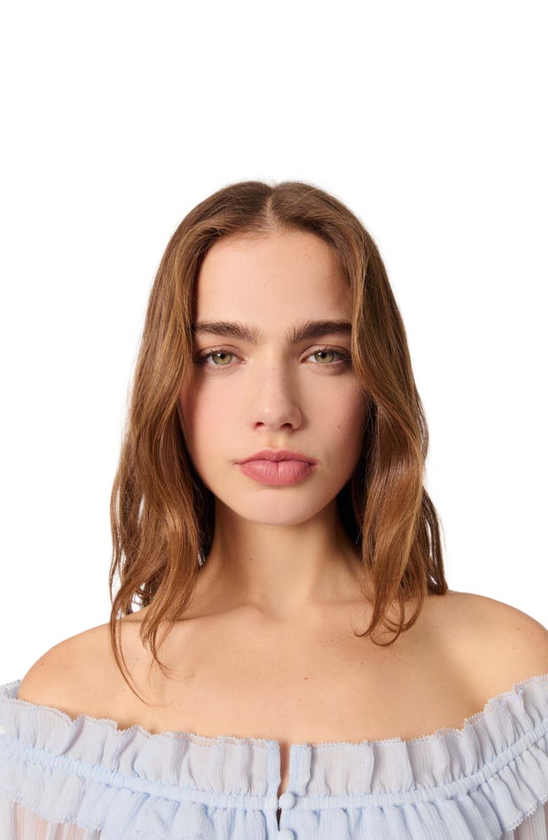 maje Chiffon maxi dress, Alternate, color, 