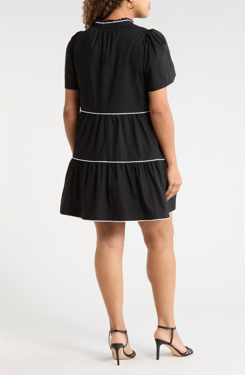 SUGARLIPS Candace Tiered Mini Dress, Alternate, color, Black