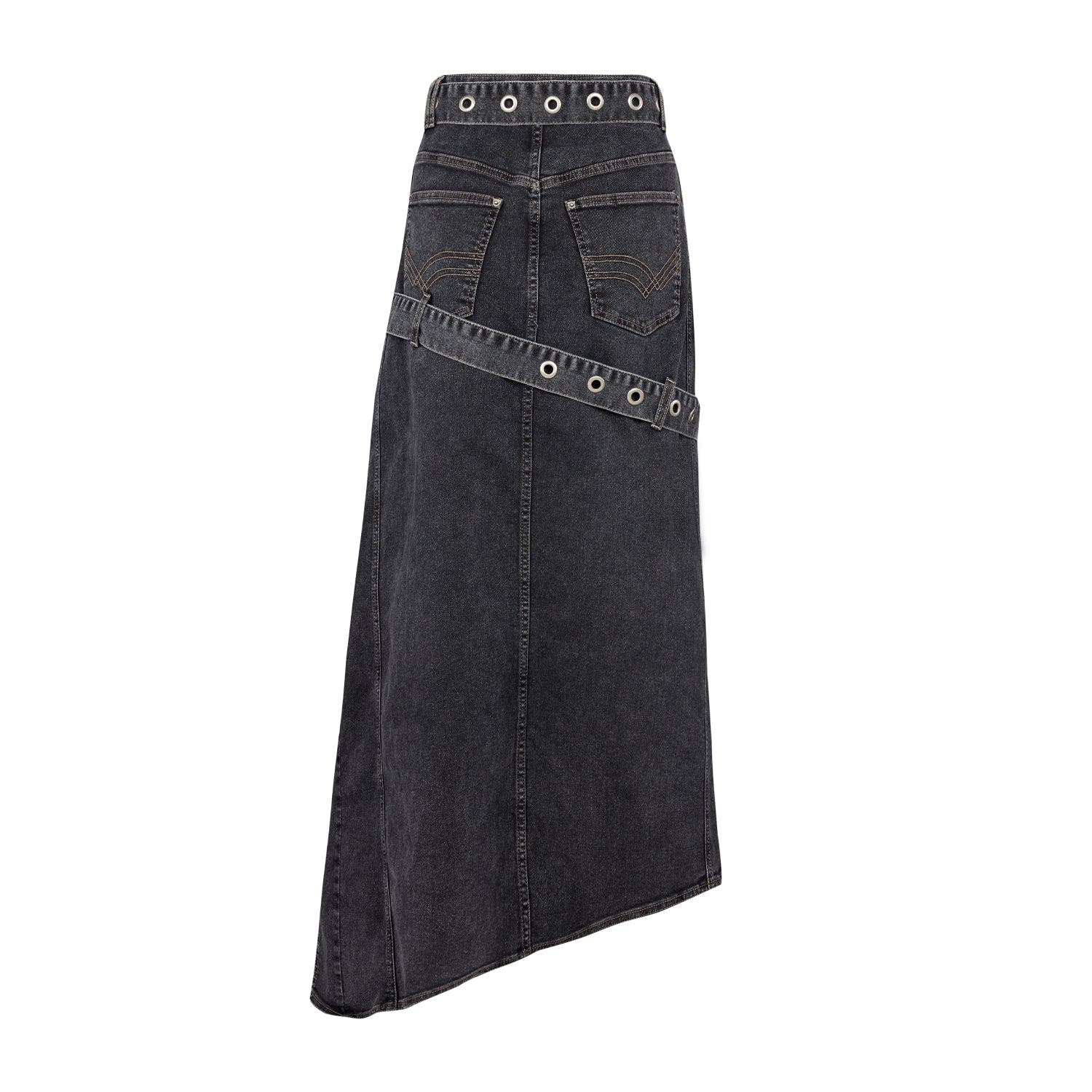 Your *Itch Colorblocked Denim Skirt - image 2