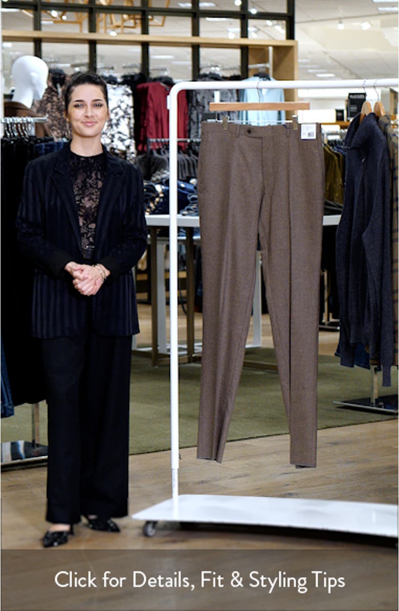 Harker Flat Front Stretch Wool & Cashmere Dress Pants, sales video thumbnail
