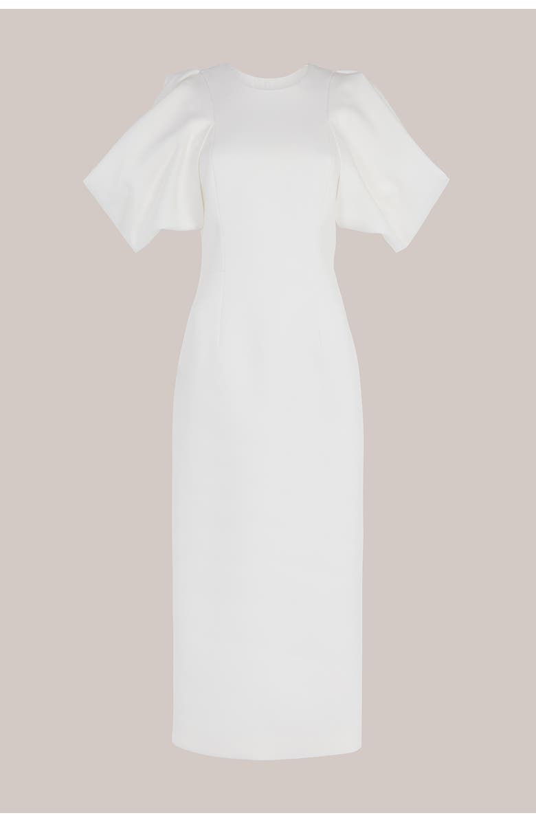 Roksanda Calita Crepe Bridal Dress, Alternate, color, Ivory