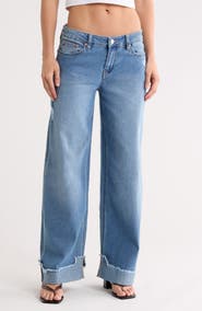 Madden Girl Cuffed Wide Leg Jeans