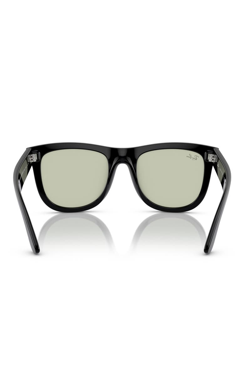 Wayfarer Reverse 53mm Square Sunglasses, Alternate, color, BLACK
