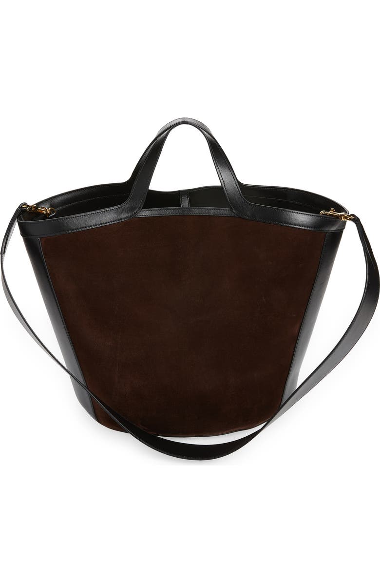 Khaite Nora Suede & Leather Tote, Alternate, color,