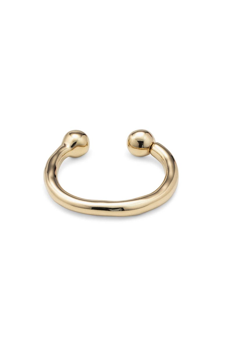 Double Bead Bangle, Alternate, color, Gold