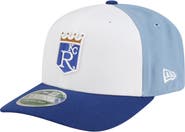 New Era Men's New Era White/Light Blue Kansas City Royals Player Replica 9SEVENTY Adjustable Hat