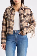 Thread & Supply Plaided Fringed Shacket