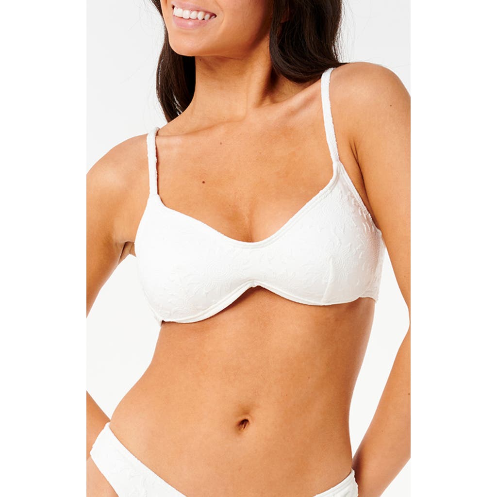 Rip Curl Dusk Jacquard D- & Dd-cup Bikini Top In White