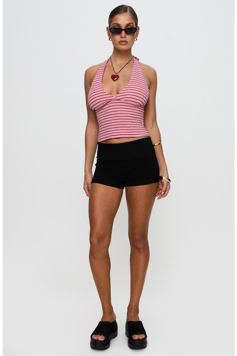 Whimsy Stripe Knit Halter Top, Alternate, color, PINK / RED STRIPE