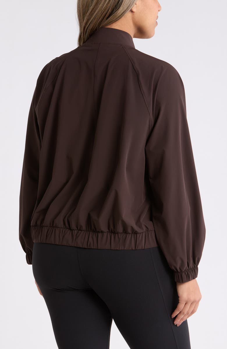Zella Atlas Bomber Jacket, Alternate, color, Brown Mole